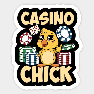 Casino Chick Sticker